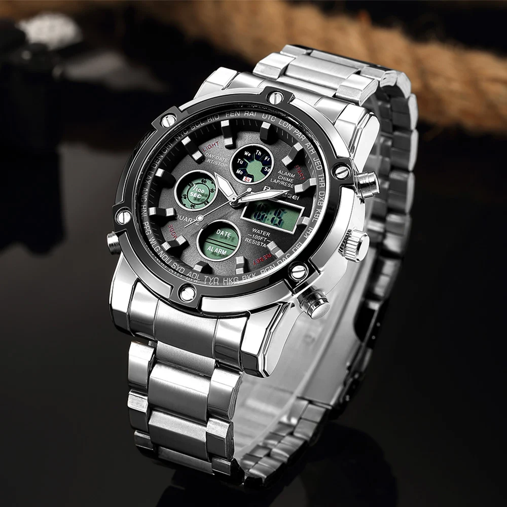 Мужские спортивные часы Readeel модные повседневные мужские цифровые аналоговые