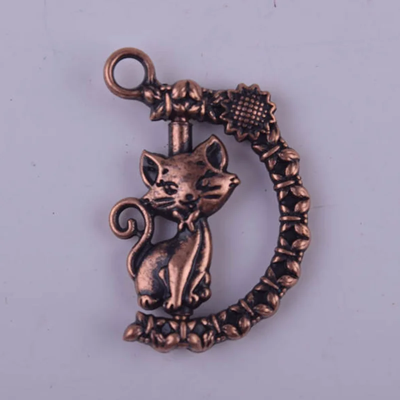 Оптовая продажа Новая мода вращающихся кулон милый кот Талисманы Подвески для