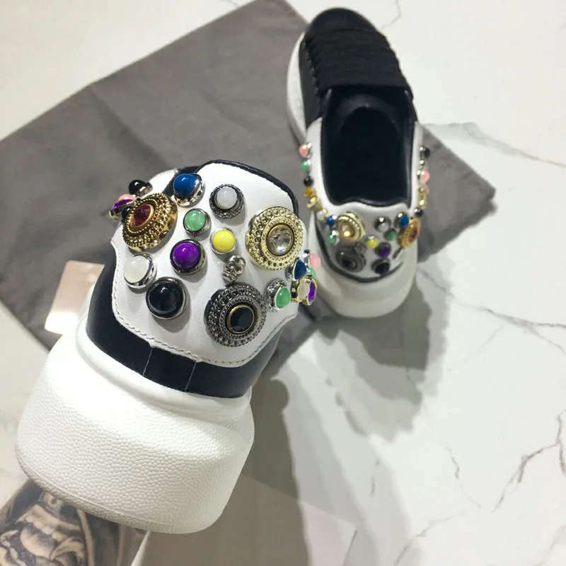 Роскошные Дизайнерские Туфли на толстом каблуке женская обувь платформе с