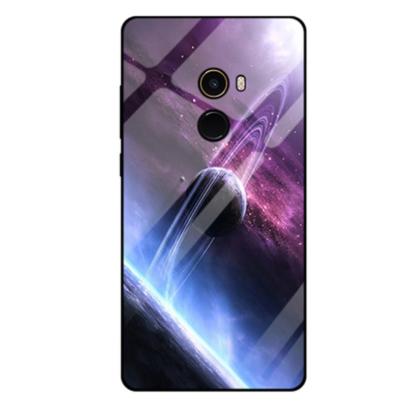 Чехол для xiaomi mi x, чехол из закаленного стекла с изображением звездного неба+ TPU Edge, тонкая жесткая задняя крышка для xiaomi mi x 1 mi x1, чехол для телефона