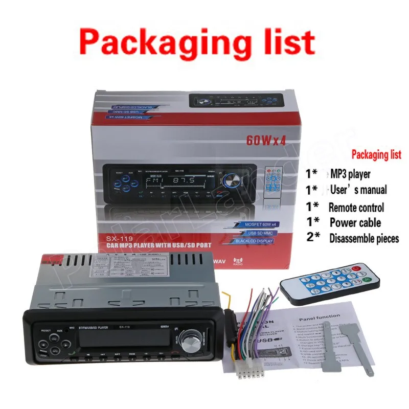 PolarLander 12 в Bluetooth автомобильный радиоприемник громкой связи FM USB SD AUX аудио стерео