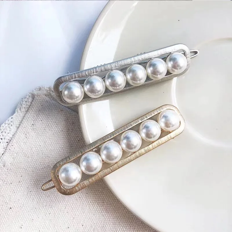 Элегантные Заколки с натуральным жемчугом женские украшения для волос ручной