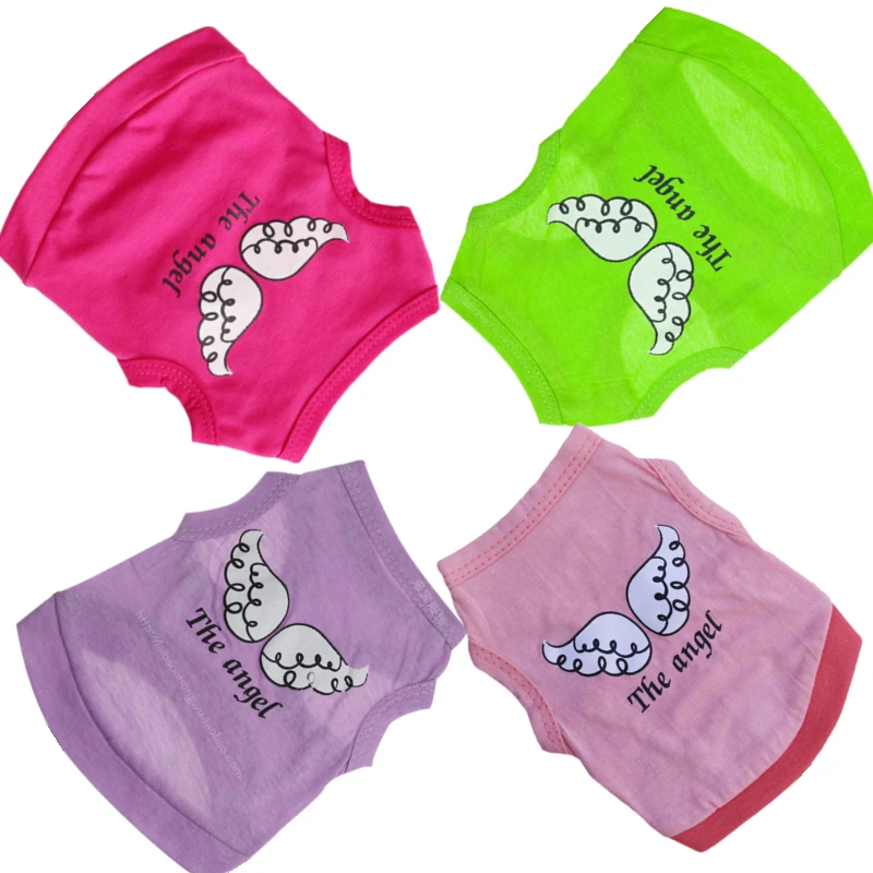 Летняя одежда для собак жилет и кошек футболки костюм домашних животных с