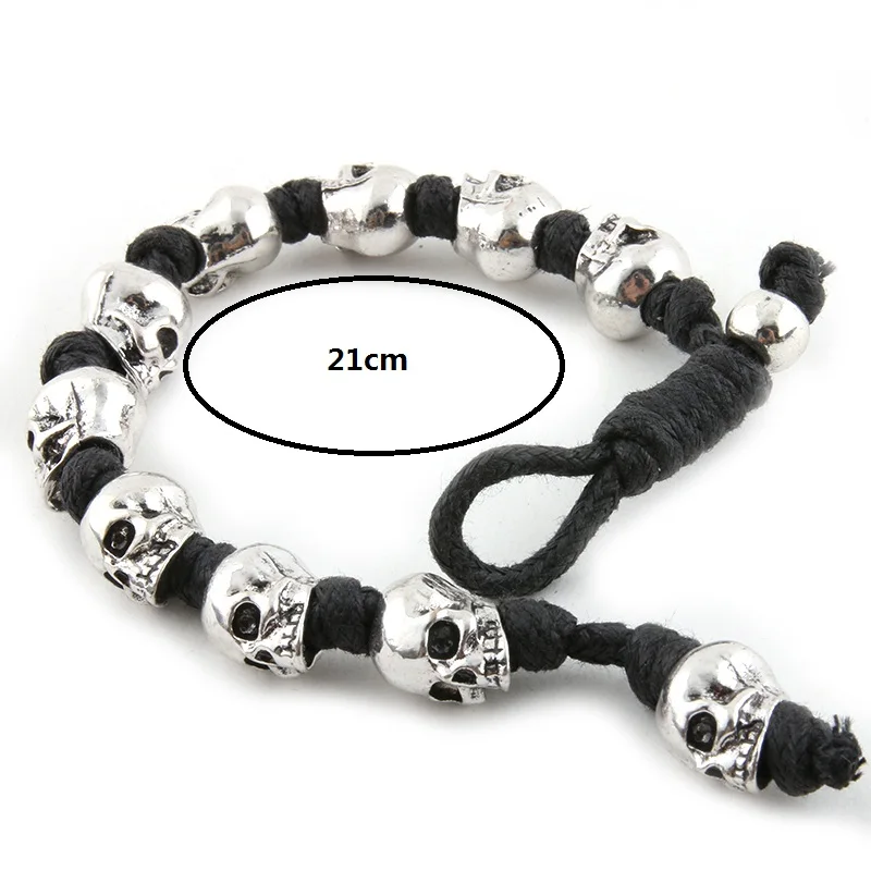 Браслет в стиле панк для женщин и мужчин металлический плетеный браслет с