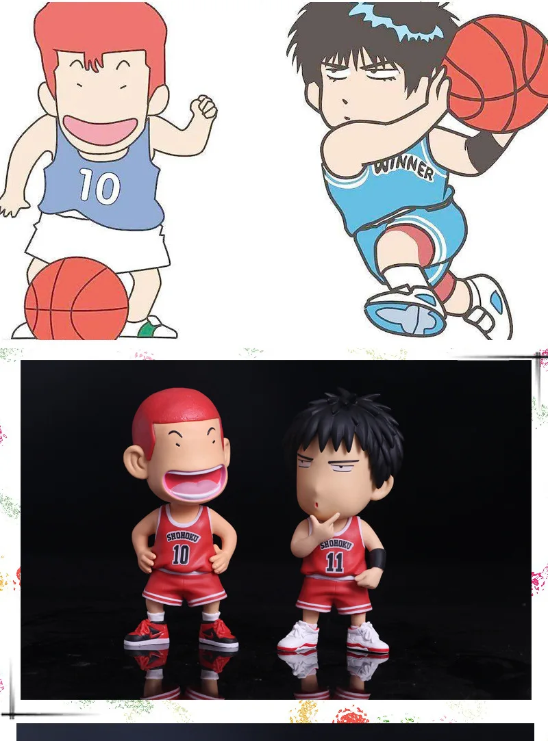 18 см SLAM DUNK Hanamichi Sakuragi Rukawa Kaede фигурку ПВХ Новая Коллекция Цифры игрушки brinquedos коллекция