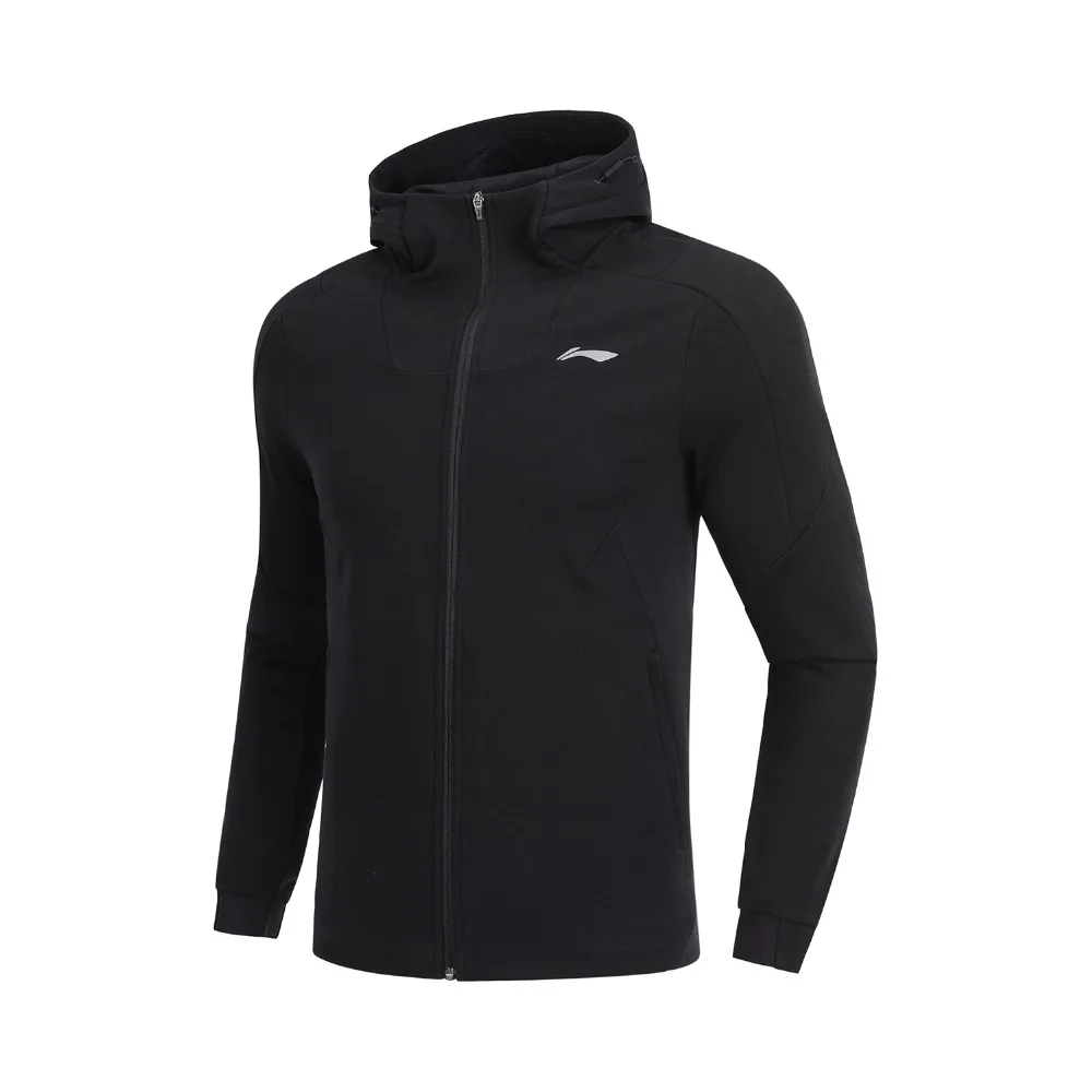 Li-Ning, мужская тренировочная серия, толстовка с капюшоном, теплая оболочка, обычный крой, хлопок, свитер с подкладкой, комфортное спортивное пальто AWDN839 MWW1495
