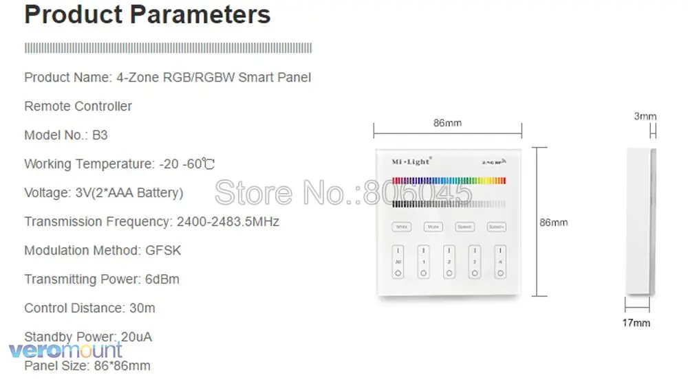 MiLight RGBW 4-Zone светодиодный контроллер DC12-24V 10A FUT038 для RGBW светодиодные ленты 2,4G RF беспроводной Android/iOs APP WiFi совместимый
