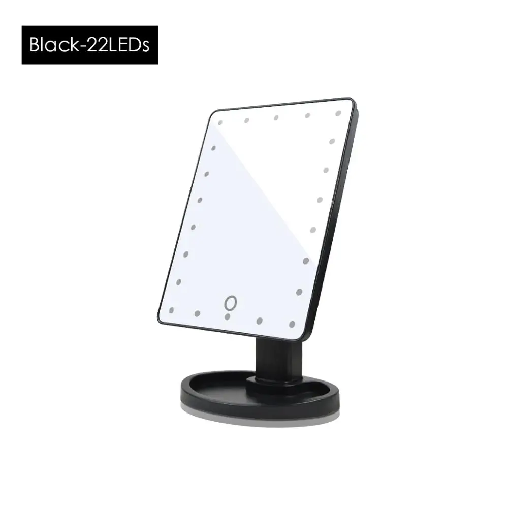 22 LED Black Shell Датчик касания с регулируемой яркостью 16/22 светодиодный группа ламп Регулируемый декоративное зеркало для макияжа туалетный косметический столик лампа Красота инструменты - Цвет: 22 LED Black Shell