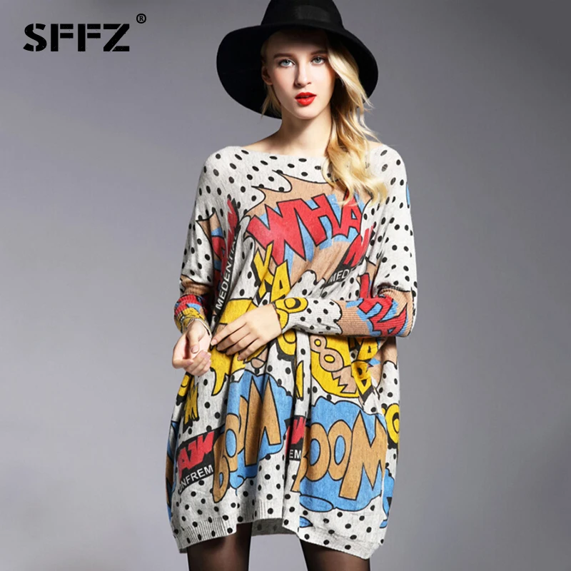 SFFZ Модные женские осенние и весенние шерстяные платья 2021 новые свободные рукава