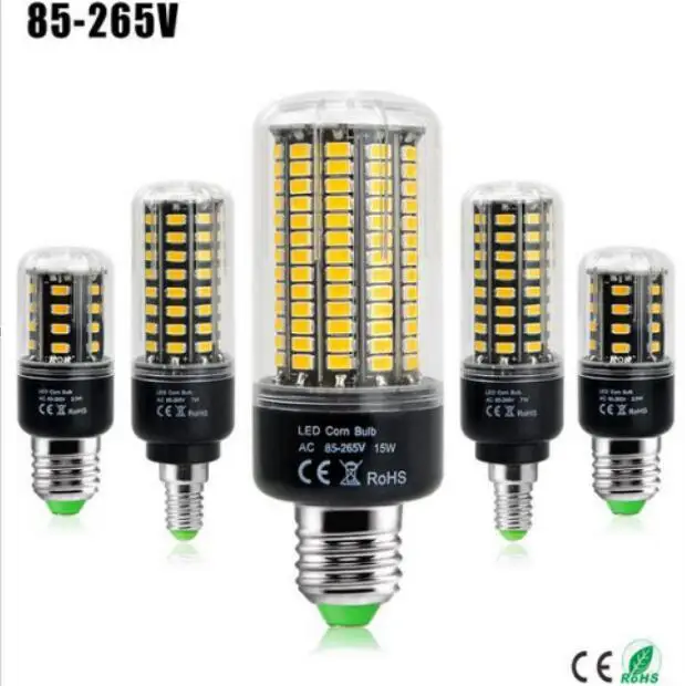 Светодиодная лампа E27 E14 85 265 в высокая яркость 3 5 Вт 7 9 12 15 светодиодная SMD 5736 без