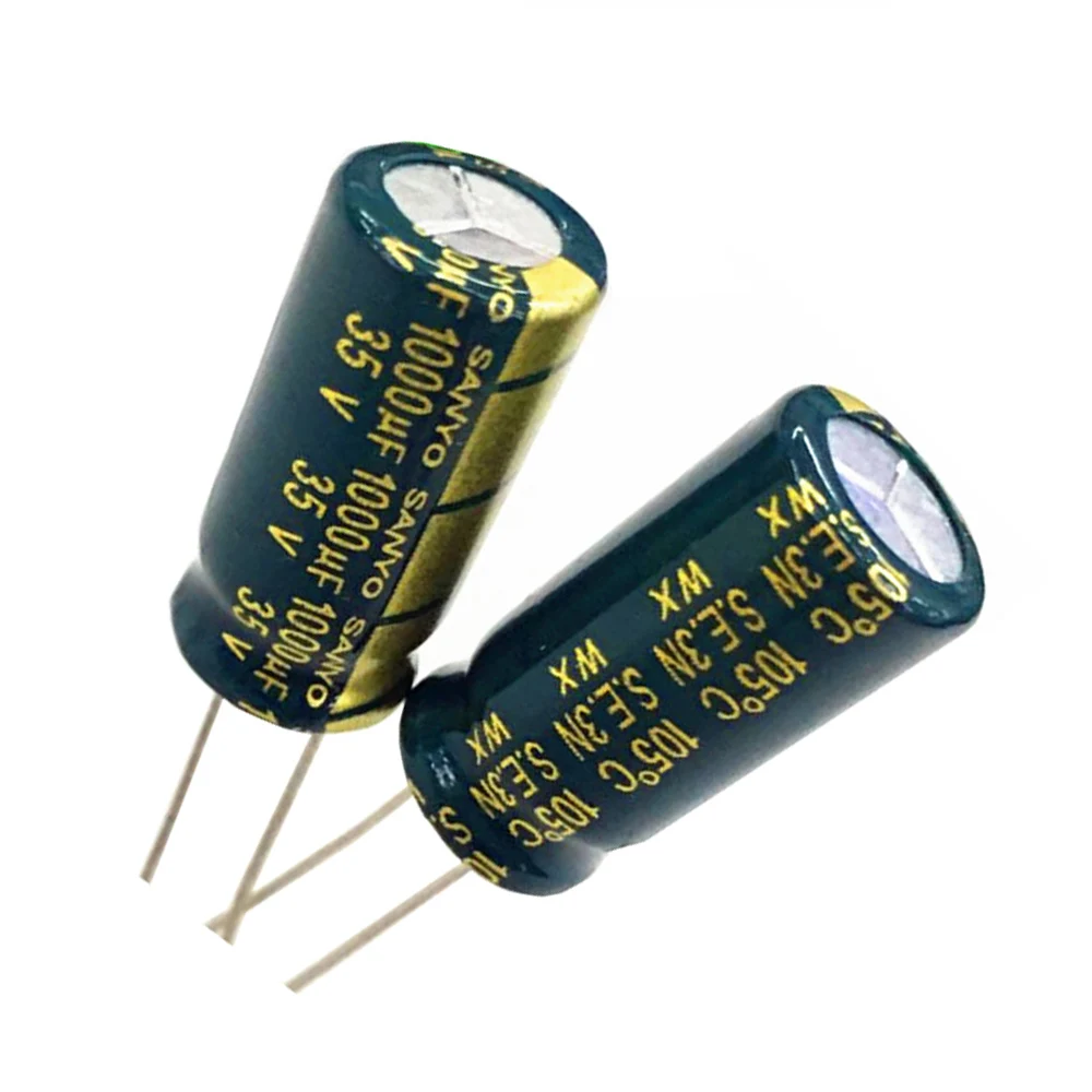 CNIKESIN 50 PCS 1000 мкФ 35 V 10X20 мм конденсатор с алюминиевой крышкой 35V1000UF высокая частота - Фото №1