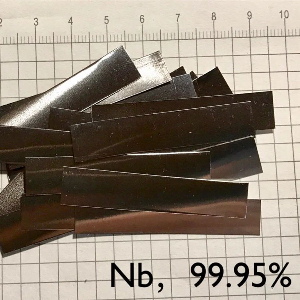 Чистый ниобий 3N5 Nb чистый лист 99.95% 4 коллекционный элемент для исследований и