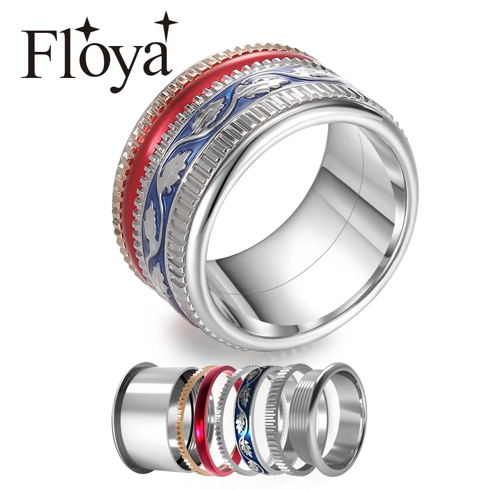 Floya повседневные кольца для женщин обручальное кольцо из нержавеющей стали