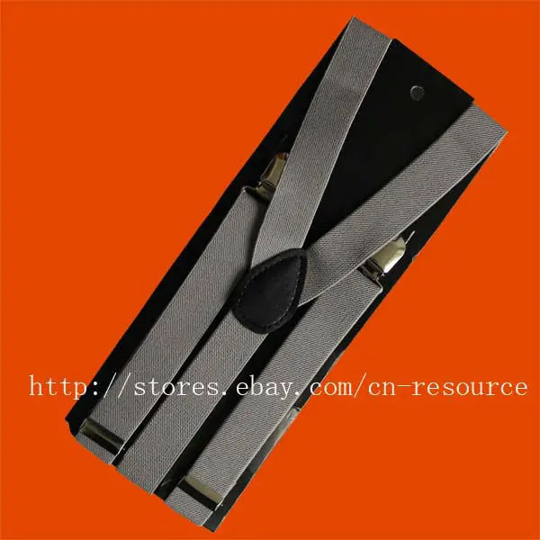 

Unisex Clip-on Braces Elastic Y-back Suspenders lightgrey