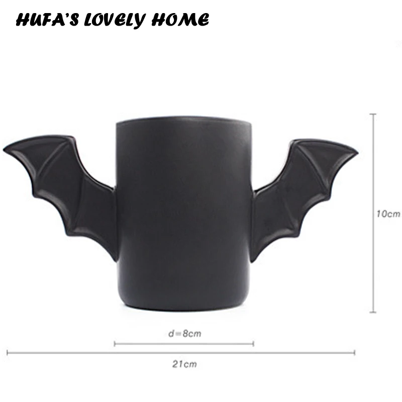 Новая Черная летучая мышь Стиль Керамика Кружка Творческий Кофе молоко Чай