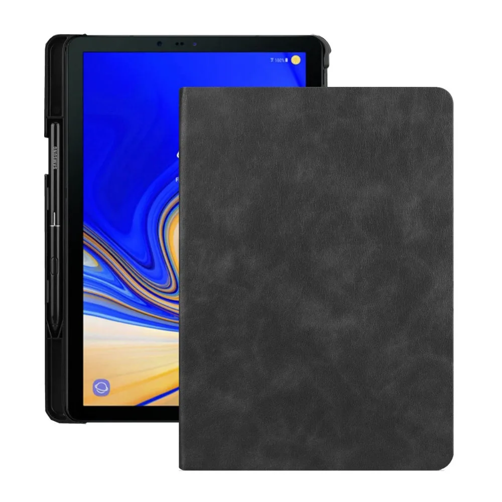 Кожаный чехол подставка для планшета Samsung Galaxy Tab S4 10 5 T830 T835 T837|Чехлы планшетов и