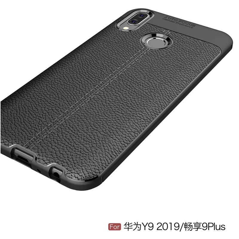 Чехол для Huawei Y9 2019 силиконовый полноразмерный защитный прочный кожаный чехол