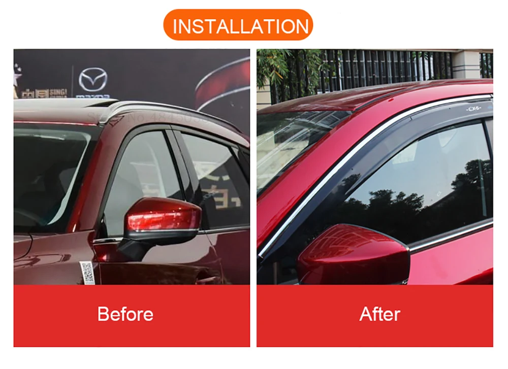 Для Mazda CX-5 CX5 ABS Пластиковые оконные козырьки тенты дождь солнцезащитный дефлектор защита вентиляционные крышки протектор для автомобиля