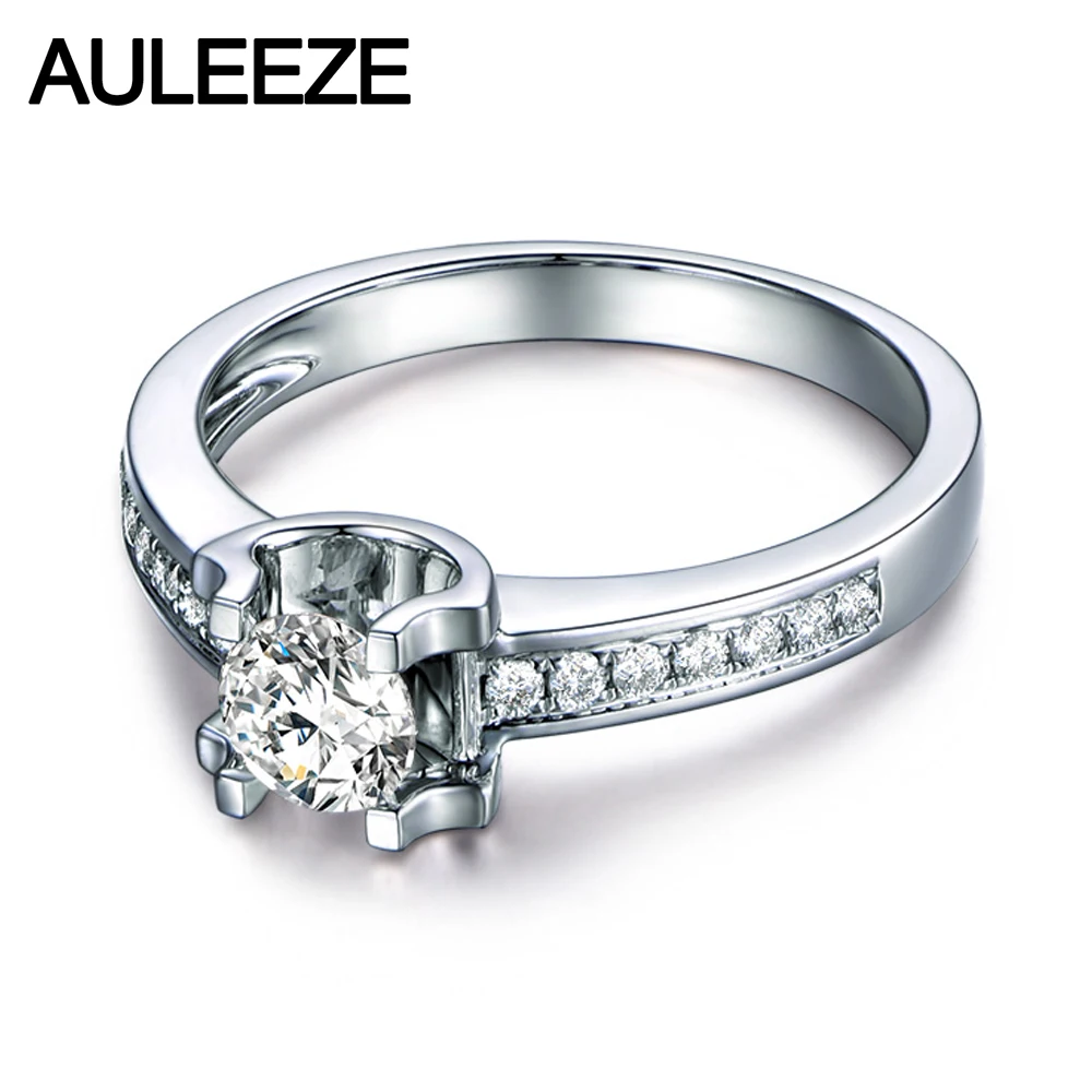 Классическое Обручальное кольцо с муассанитом 585 карат круглые лабораторные