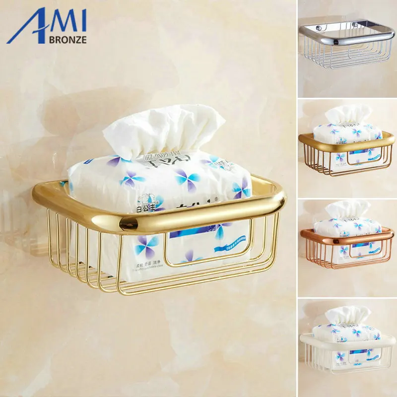 2011 серия квадратные полки для ванной комнаты твердая латунь хром античное золото