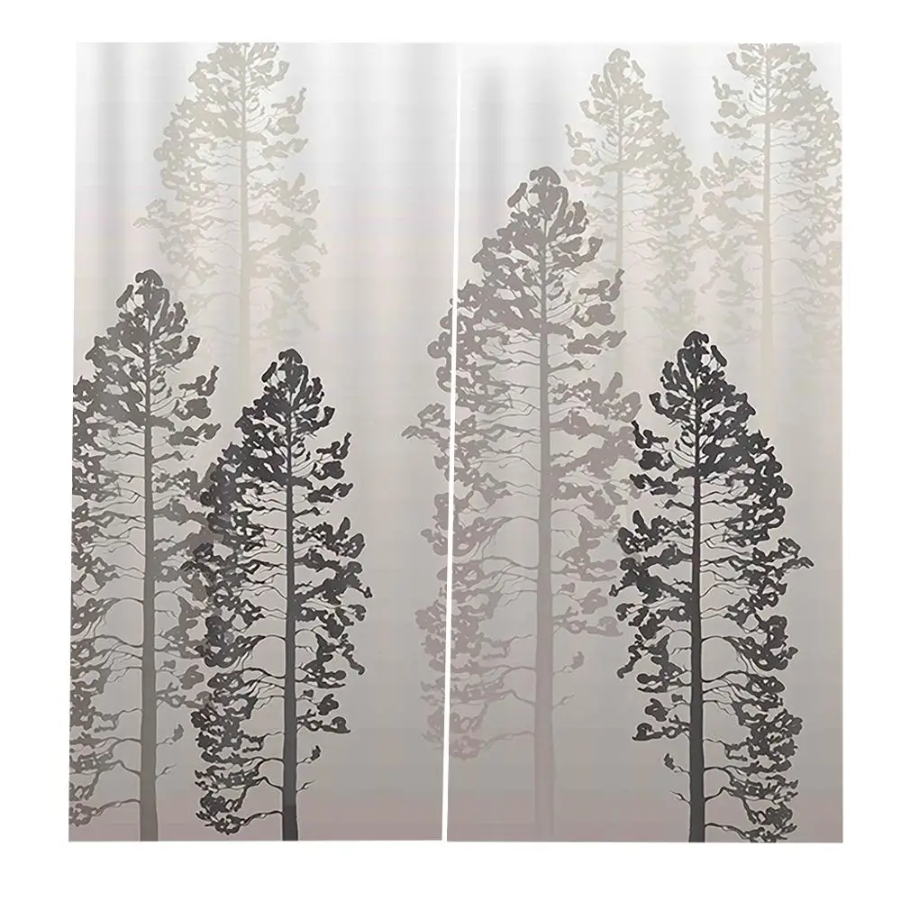 Декоративные шторы набор из полиэстера с крючками искусственное дерево для