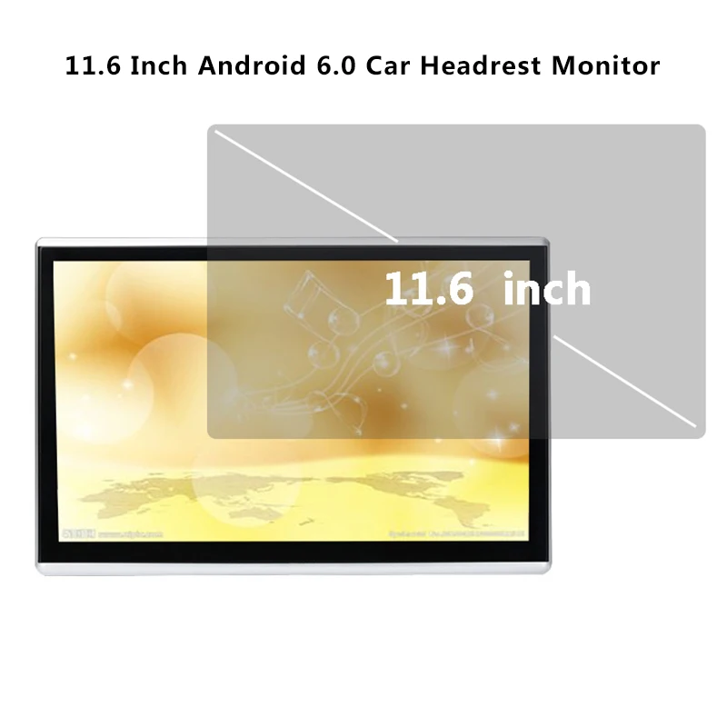 11,6 дюймов Android 6,0 Автомобильный подголовник монитор 1920*1080 HD 1080P видео сенсорный экран wifi/Bluetooth/USB/SD/HDMI/FM MP5 видеоплеер