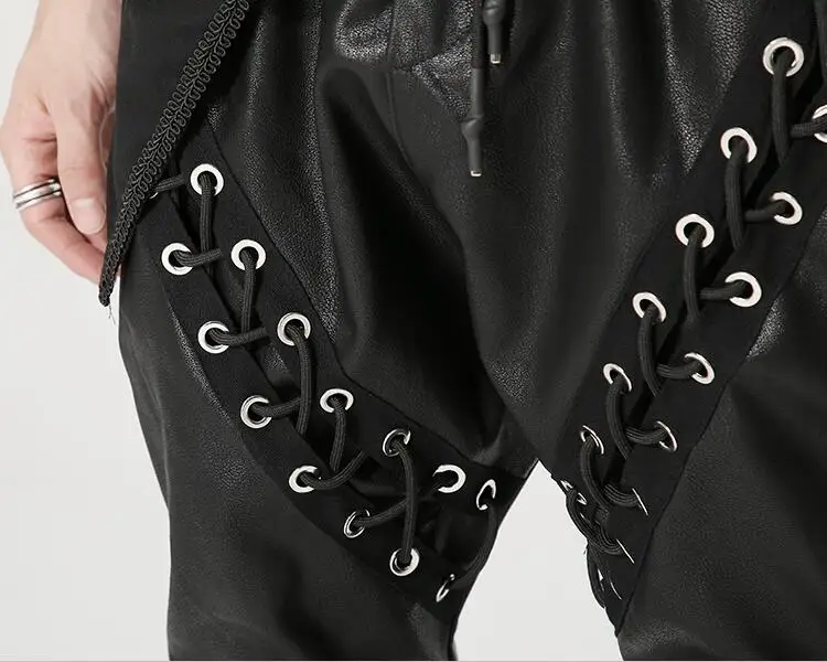 Черные мужские шаровары больших размеров мужской певец танцевальный наряд для