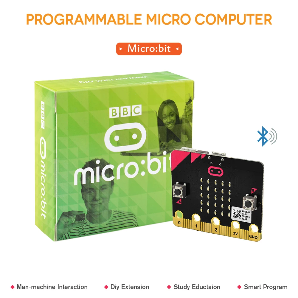 Оригинальная материнская плата BBC Micro:Bit NRF51822 Bluetooth для детей начинает