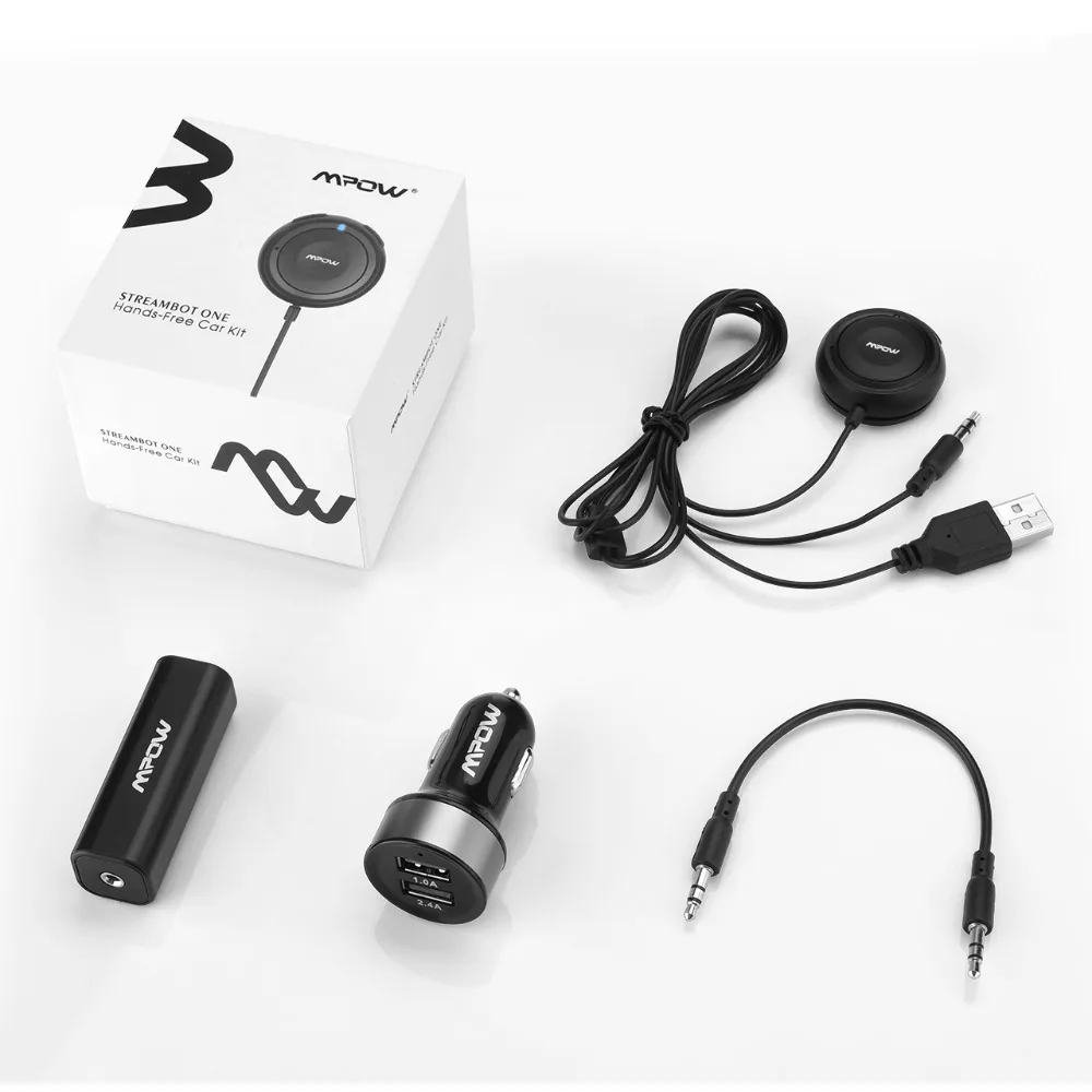 Mpow MBR2 Bluetooth автомобильный комплект громкой связи вызовы Streambot аудио приемник