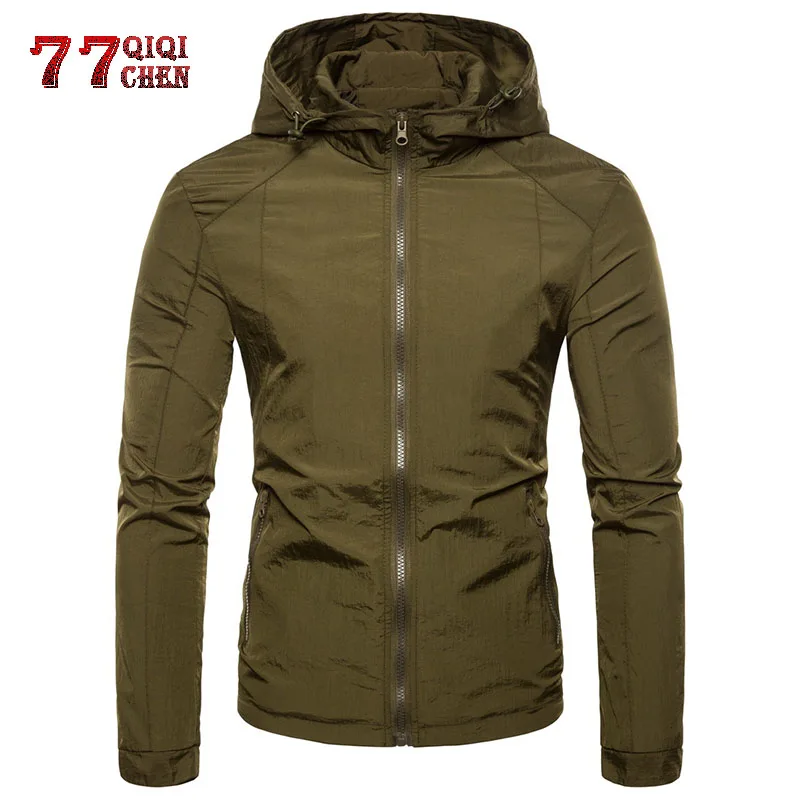 

Модные новые осенние куртки в консервативном стиле 2021 европейский размер мужские springOutwear одноцветная куртка мужская куртка с капюшоном пал...