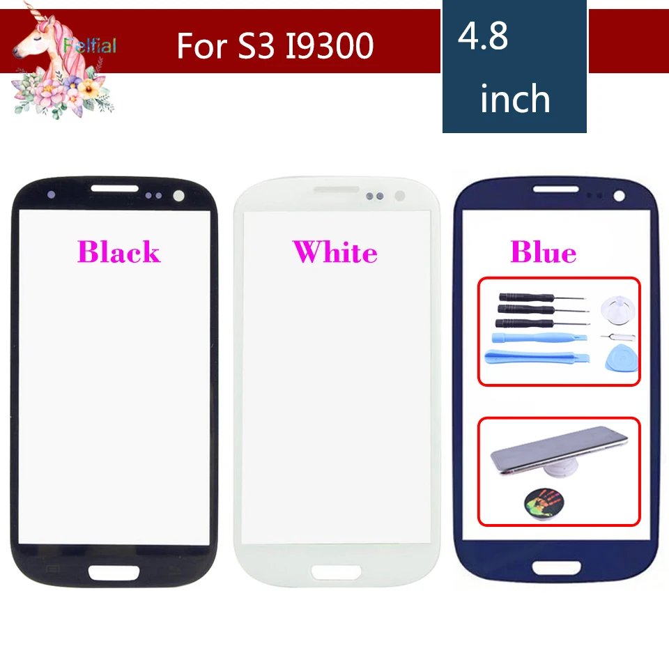 Для Samsung S3 GT I9300 i9305 I747 и Mini I8190 i8190 панель с сенсорным экраном передняя внешняя