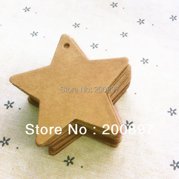 

Limited Hang Tag Star Labels Wholesale Five-pointed Star Small Tag Blank Kraft Cardboard Crafts Or Diy Jewelry Accessories 6*6cm