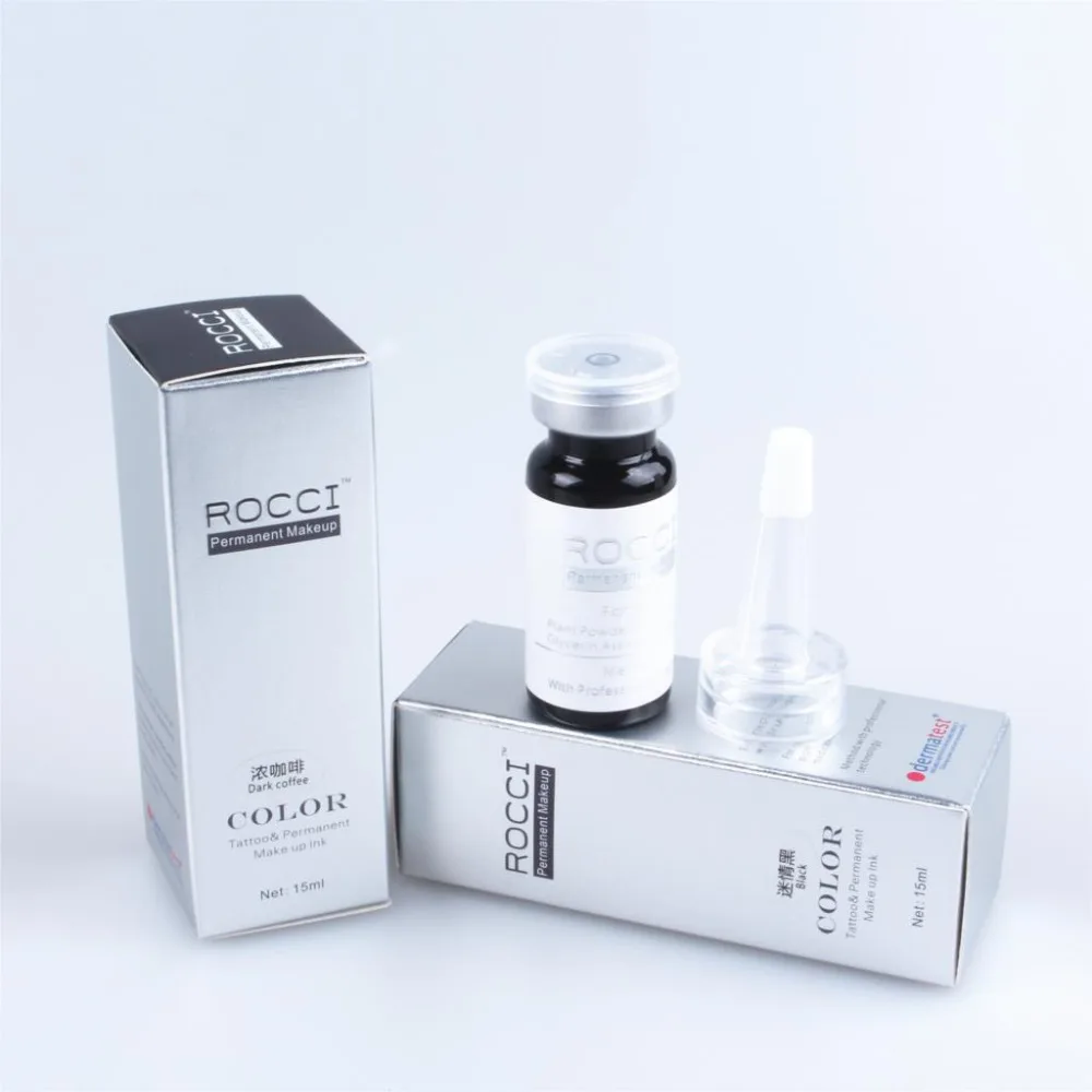 2 бутылки профессиональные перманентные чернила для татуировок бровей губ