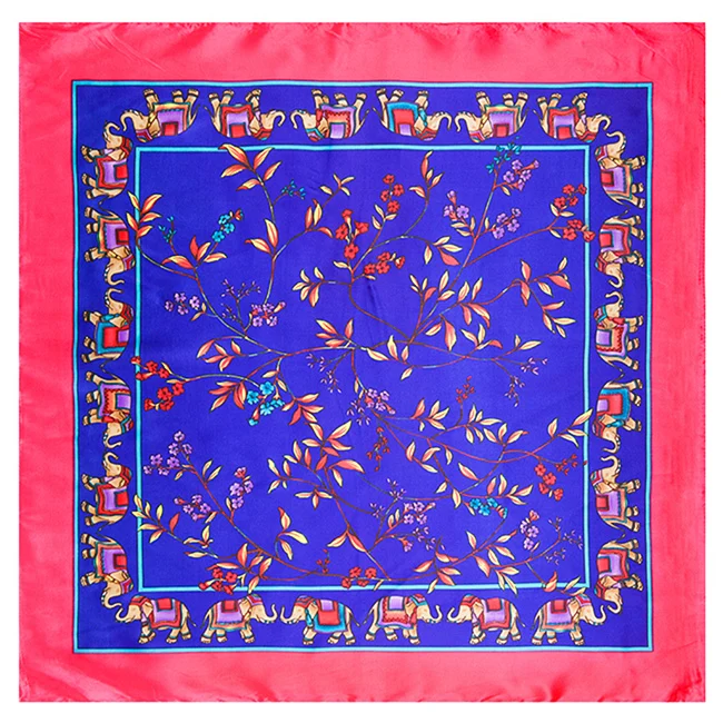 Женский квадратный шарф с принтом дерева и листьев 60 х60 см |