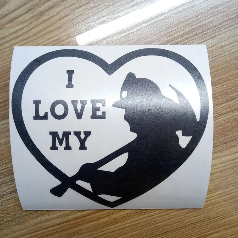Персонализированные модные принты сердце любовь Мой Пожарный я наклейки для