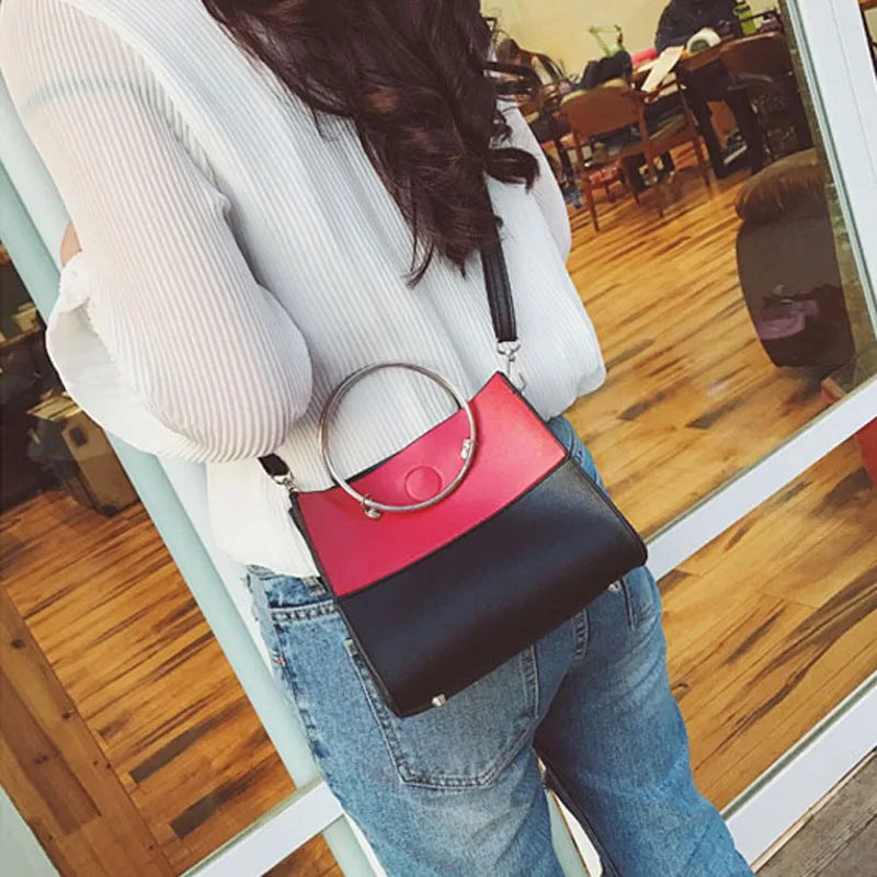 Модные женские сумочки композитная сумка из искусственной кожи на застежке