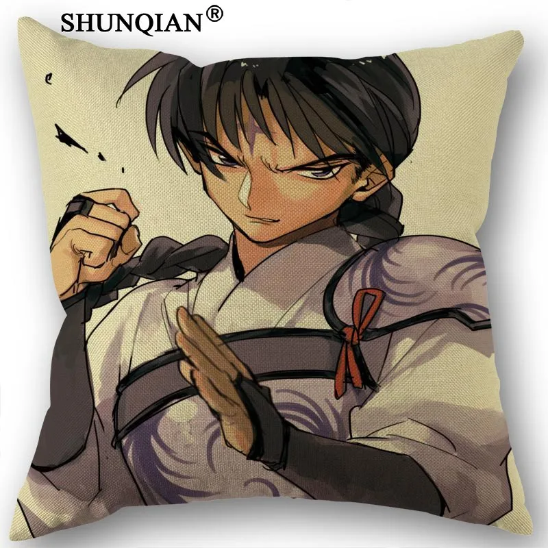 3 Льняная хлопковая наволочка InuYasha печатная Подушка покрывало домашний текстиль декоративная наволочка индивидуальный подарок 45x45 см - Цвет: 3