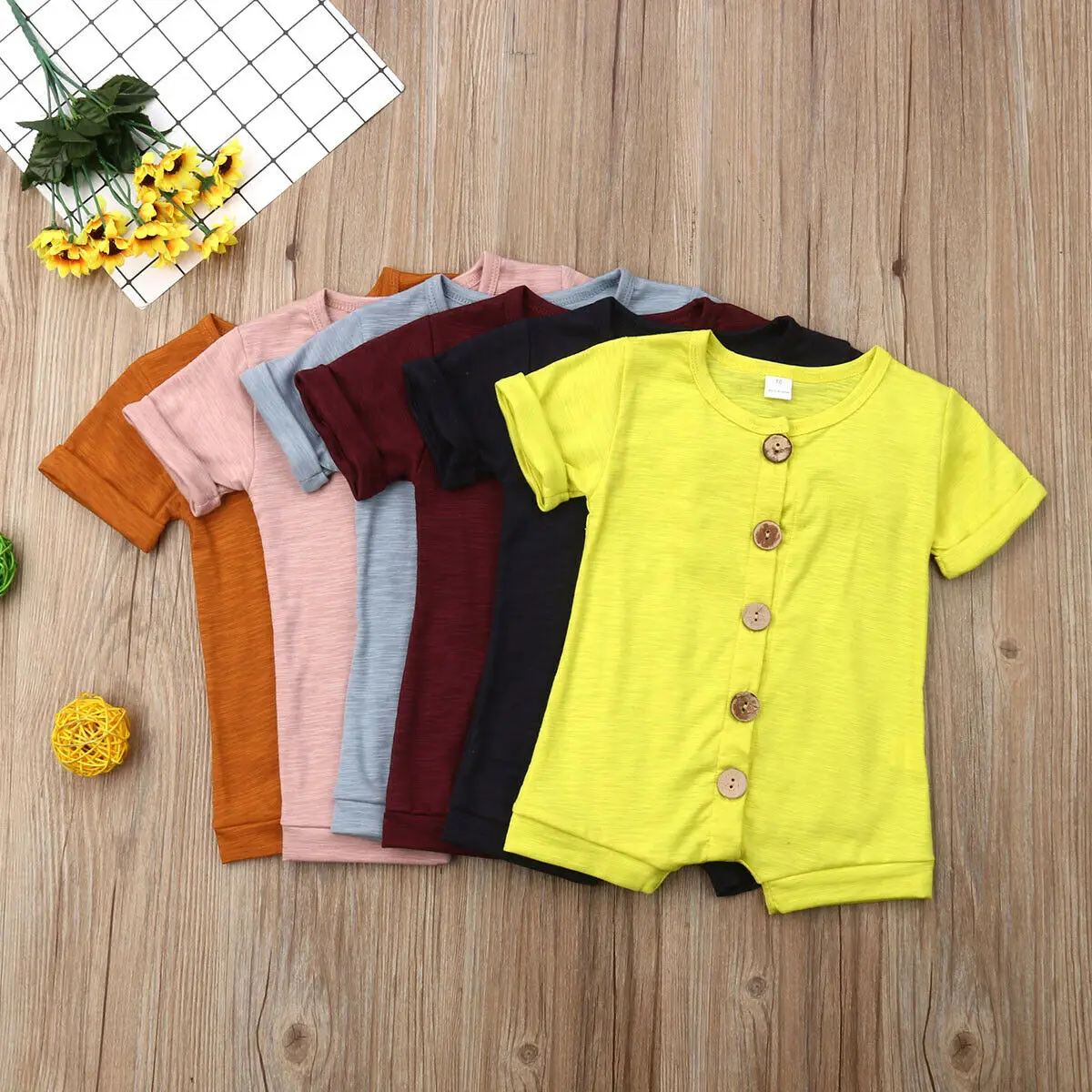 Повседневная одежда для новорожденных мальчиков и девочек летний хлопковый