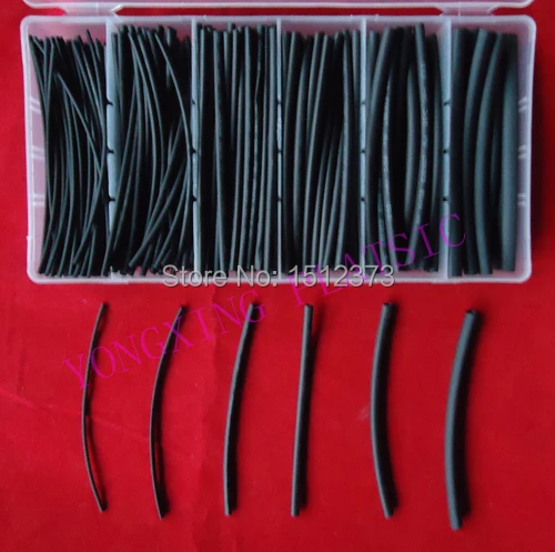 

260pcs/box heat shrink tubing 1.0/1.5/2.0/2.5/3.5/5.0mm black color
