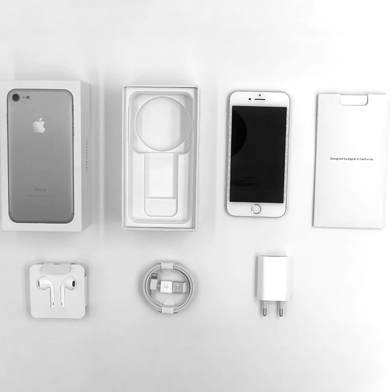 Разблокированный Apple iPhone 7 32G/128G/256G Rom четырехъядерный мобильный телефон 12.0MP камера IOS 1960mA отпечаток пальца смартфон весь