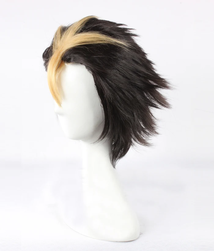 Аниме Haikyuu! Волейбол Nishinoya Yuu короткий коричневый и светлый термостойкий парик для