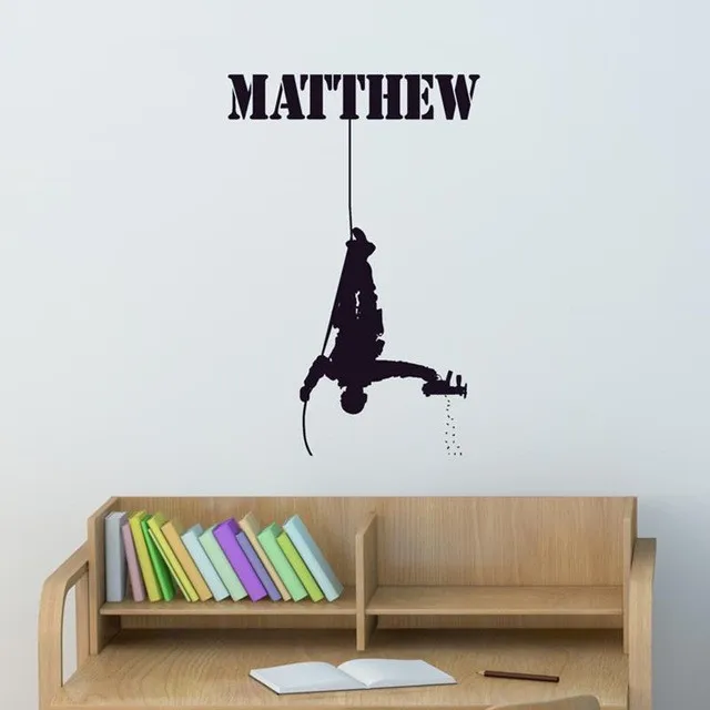 Солдат Наклейка на стену для мальчиков Бесплатная доставка наклейки военной