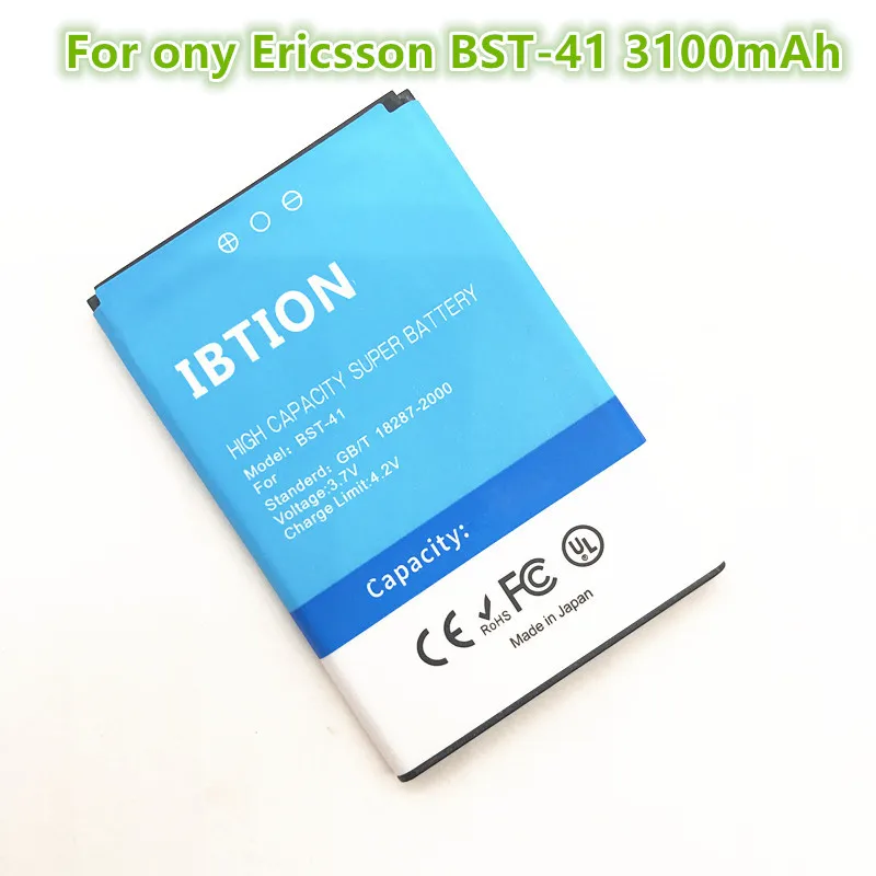 Ibtion 3100 мА/ч BST-41 Батарея для Sony Ericsson Xperia PLAY R800 R800i A8i M1i X1 X2 X2i X10 X10i играть Z1i |