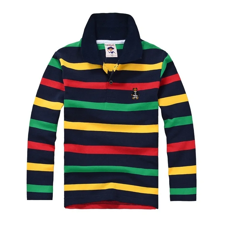 

High quality brand children's long-sleeved polo shirt boys warm cotton T-shirt