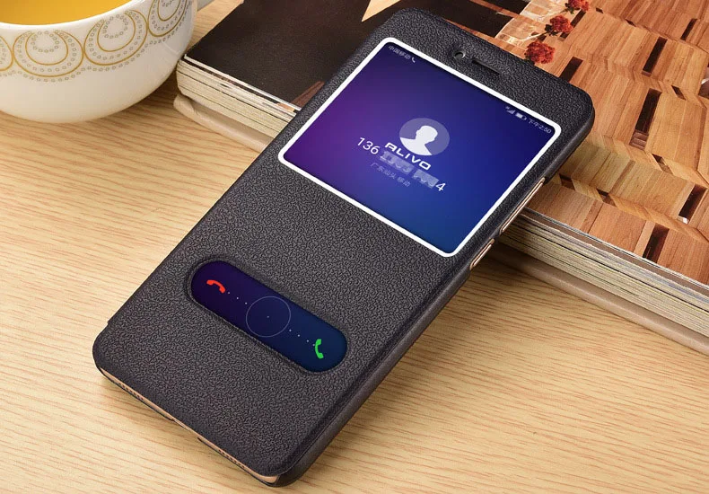 dark blue Для huawei Nova Lite чехол 5,0 дюймов роскошный откидной Чехол с окошком для просмотра для huawei Nova Lite SLA-L22 чехол ответ чехол s - Цвет: dark blue