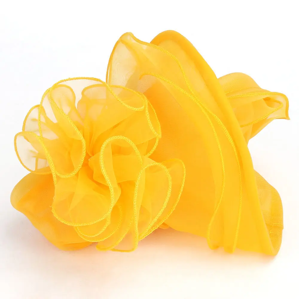 Шляпа Женская винтажная из органзы модная пляжная Панама от солнца с широкими