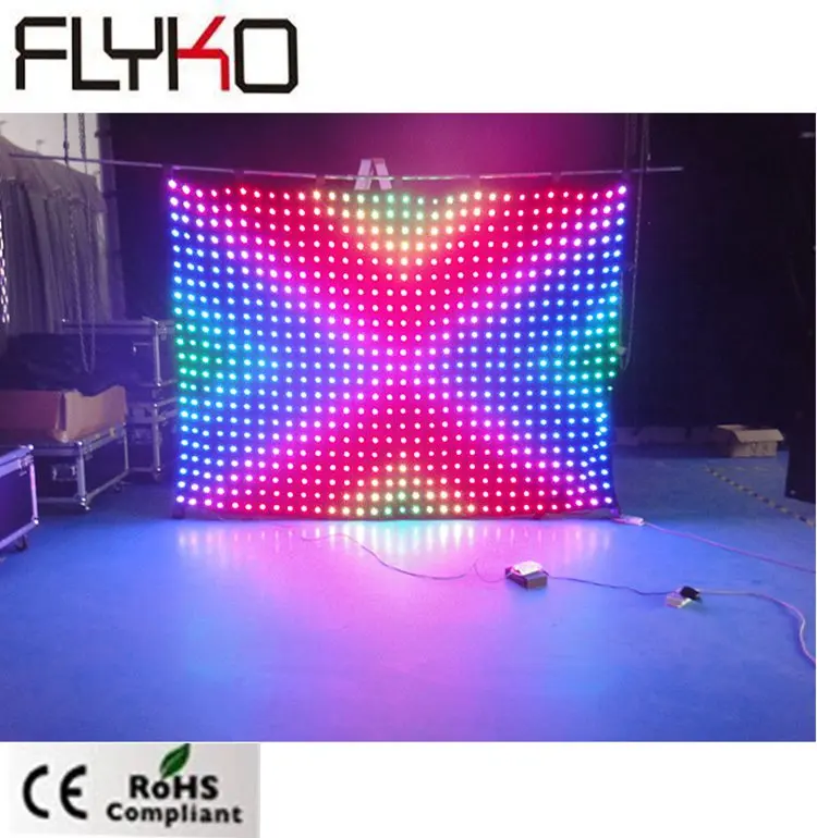 LED stage video cutain for disco night club P90mm 2mX3m | Освещение