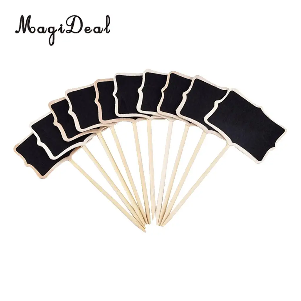 

100Pcs Wooden Hanging Chalkboard Reminder Blackboard Wedding Gifts Price Tags