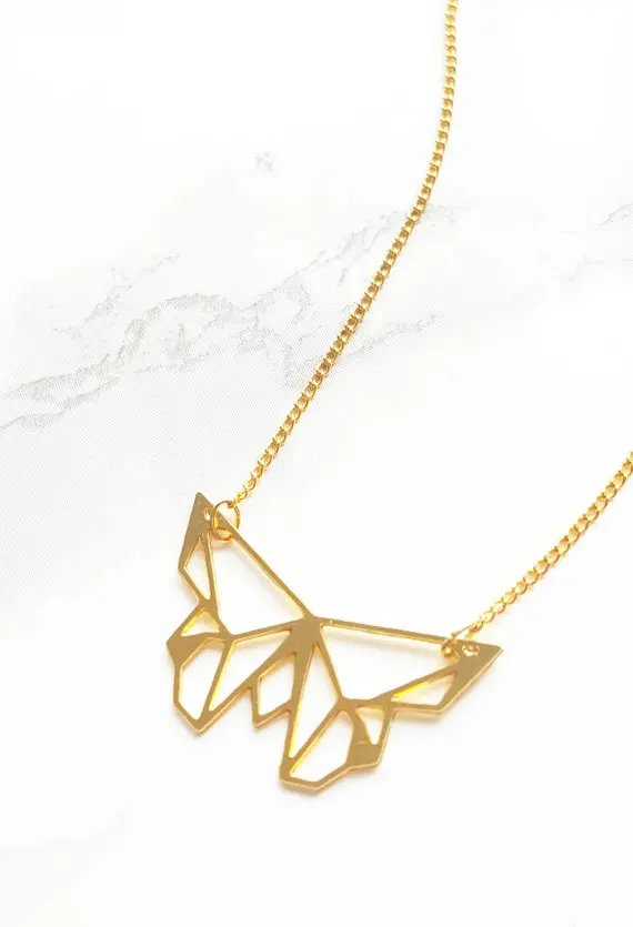 Трендовое новое ожерелье с бабочками из оригами ювелирные изделия женское