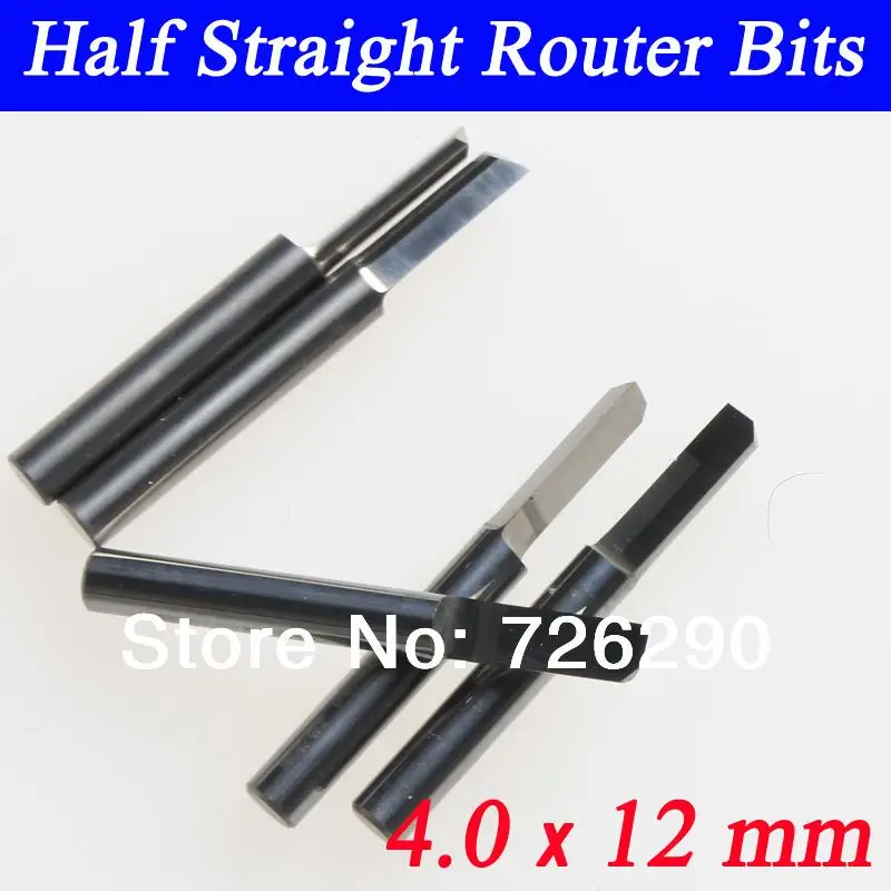 5 шт. 4*12 мм Одна Флейта прямые биты плоское дно карбидные гравировальные